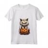 Cappello da strega a forma di gatto Ragamuffin per Halloween Maglietta con Collo a V - Costume Divertente per Halloween - Ideale per Dolcetto o Scherzetto