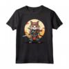 Samurai Gatto Giapponese Kawaii Ninja Ragamuffin Cat Maglietta - Design Unico per Amanti della Cultura Giapponese e dei Gatti
