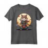 Samurai Gatto Giapponese Kawaii Ninja Ragamuffin Cat Maglietta - Design Unico per Amanti della Cultura Giapponese e dei Gatti