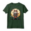 Samurai Gatto Giapponese Kawaii Ninja Ragamuffin Cat Maglietta - Design Unico per Amanti della Cultura Giapponese e dei Gatti
