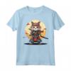 Samurai Gatto Giapponese Kawaii Ninja Ragamuffin Cat Maglietta - Design Unico per Amanti della Cultura Giapponese e dei Gatti