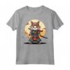 Samurai Gatto Giapponese Kawaii Ninja Ragamuffin Cat Maglietta - Design Unico per Amanti della Cultura Giapponese e dei Gatti
