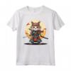 Samurai Gatto Giapponese Kawaii Ninja Ragamuffin Cat Maglietta - Design Unico per Amanti della Cultura Giapponese e dei Gatti
