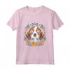 Re Carlo Spaniel con Margherite - Maglietta Illustrata Leggera - Ideale per Amanti dei Cani e dei Fiori