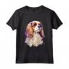 Re Carlo Spaniel Cane Acquerello Ritratto Maglietta - Design Unico per gli Amanti dei Cani e dell'Arte