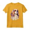Re Carlo Spaniel Cane Acquerello Ritratto Maglietta - Design Unico per gli Amanti dei Cani e dell'Arte