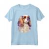 Re Carlo Spaniel Cane Acquerello Ritratto Maglietta - Design Unico per gli Amanti dei Cani e dell'Arte
