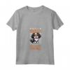 Donna Corridore e Re Carlo Spaniel Maglietta con Collo a V - Running with my King Charles Spaniel - Ideale per amanti della corsa e dei cani