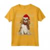 Ugly Christmas Xmas Spaniel Cavaliere Di Re Carlo Natale Maglietta - Regalo Divertente per Amanti dei Cani - Con Cappello di Babbo Natale