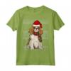 Ugly Christmas Xmas Spaniel Cavaliere Di Re Carlo Natale Maglietta - Regalo Divertente per Amanti dei Cani - Con Cappello di Babbo Natale