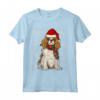 Ugly Christmas Xmas Spaniel Cavaliere Di Re Carlo Natale Maglietta - Regalo Divertente per Amanti dei Cani - Con Cappello di Babbo Natale