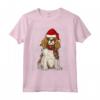 Ugly Christmas Xmas Spaniel Cavaliere Di Re Carlo Natale Maglietta - Regalo Divertente per Amanti dei Cani - Con Cappello di Babbo Natale