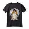Spaniel Cavaliere Di Re Carlo Cappello Strega Halloween - Scary Maglietta per Amanti Dei Cani - Ideale Come Regalo Divertente
