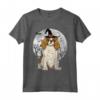 Spaniel Cavaliere Di Re Carlo Cappello Strega Halloween - Scary Maglietta per Amanti Dei Cani - Ideale Come Regalo Divertente