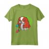 Natale Re Carlo Spaniel con Agrifoglio - Maglietta per Amanti dei Cani - Idea Regalo Unica per Natale