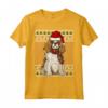 Ugly Christmas Spaniel Cavalier Di Re Carlo Natale Maglietta - Regalo Divertente per Amanti dei Cani