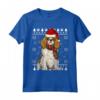 Natale Spaniel Cavaliere Di Re Carlo Ugly Christmas Maglietta - Ideale Regalo per Amanti dei Cani - Abbigliamento Divertente per Natale