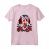 Re Carlo Spaniel con Rose Rosse Illustrazione Maglietta - Leggera e Taglio Classico - Ideale per Amanti dei Cani