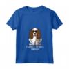 Donna Re Carlo Spaniel Squadra Mamma Divertente Cane Amante - Maglietta Collo a V per Uomo - Ideale per Compleanno o Natale
