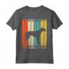 Retrò Vintage Rhodesian Ridgeback Silhouette Cane Lover Maglietta - I Love My Rhodesian Ridgeback - Unica Maglietta Vintage per Amanti dei Cani