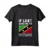 Donna Saint Kitts Nevis Bandiera Souvenir - Maglietta Collo a V 'Se perso mandami a Saint Kitts Nevis'