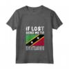 Donna Saint Kitts Nevis Bandiera Souvenir - Maglietta Collo a V 'Se perso mandami a Saint Kitts Nevis'