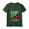 Donna Saint Kitts Nevis Bandiera Souvenir - Maglietta Collo a V 'Se perso mandami a Saint Kitts Nevis'