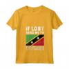 Donna Saint Kitts Nevis Bandiera Souvenir - Maglietta Collo a V 'Se perso mandami a Saint Kitts Nevis'