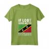 Donna Saint Kitts Nevis Bandiera Souvenir - Maglietta Collo a V 'Se perso mandami a Saint Kitts Nevis'