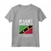 Donna Saint Kitts Nevis Bandiera Souvenir - Maglietta Collo a V 'Se perso mandami a Saint Kitts Nevis'