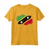 Saint Kitts e Nevis Bandiera Paese - Maglietta Souvenir con Design Grunge per Uomini e Donne