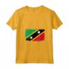 Donna Saint Kitts Nevis Flag - Maglietta con Collo a V per Cittadini Orgogliosi - Ideale come Regalo per la Famiglia