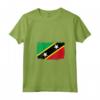 Donna Saint Kitts Nevis Flag - Maglietta con Collo a V per Cittadini Orgogliosi - Ideale come Regalo per la Famiglia