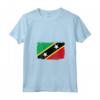 Donna Saint Kitts Nevis Flag - Maglietta con Collo a V per Cittadini Orgogliosi - Ideale come Regalo per la Famiglia
