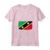 Donna Saint Kitts Nevis Flag - Maglietta con Collo a V per Cittadini Orgogliosi - Ideale come Regalo per la Famiglia