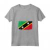 Donna Saint Kitts Nevis Flag - Maglietta con Collo a V per Cittadini Orgogliosi - Ideale come Regalo per la Famiglia