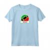 Saint Kitts e Nevis Country Badge - Maglietta Bandiera per Patrioti di Saint Kitts e Nevis - Ideale per Amanti dei Viaggi