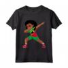 Dabbing Girl Saint Kitts and Nevis Flag Kids Dance Maglietta - Unique Graphic Tee for Flag Enthusiasts