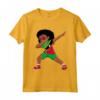 Dabbing Girl Saint Kitts and Nevis Flag Kids Dance Maglietta - Unique Graphic Tee for Flag Enthusiasts