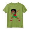 Dabbing Girl Saint Kitts and Nevis Flag Kids Dance Maglietta - Unique Graphic Tee for Flag Enthusiasts