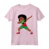 Dabbing Girl Saint Kitts and Nevis Flag Kids Dance Maglietta - Unique Graphic Tee for Flag Enthusiasts