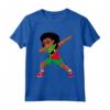 Dabbing Girl Saint Kitts and Nevis Flag Kids Dance Maglietta - Unique Graphic Tee for Flag Enthusiasts
