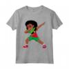 Dabbing Girl Saint Kitts and Nevis Flag Kids Dance Maglietta - Unique Graphic Tee for Flag Enthusiasts