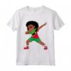 Dabbing Girl Saint Kitts and Nevis Flag Kids Dance Maglietta - Unique Graphic Tee for Flag Enthusiasts