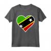 Saint Kitts e Nevis Bandiera Cuore - Maglietta Amore per l'Indipendenza - Ideale per Regali Patriottici
