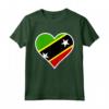 Saint Kitts e Nevis Bandiera Cuore - Maglietta Amore per l'Indipendenza - Ideale per Regali Patriottici
