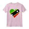 Saint Kitts e Nevis Bandiera Cuore - Maglietta Amore per l'Indipendenza - Ideale per Regali Patriottici