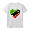 Saint Kitts e Nevis Bandiera Cuore - Maglietta Amore per l'Indipendenza - Ideale per Regali Patriottici