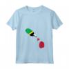 Donna Bandiera Mappa di Saint Kitts e Nevis - Maglietta con Collo a V - Il mio cuore batte qui