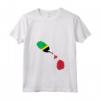 Donna Bandiera Mappa di Saint Kitts e Nevis - Maglietta con Collo a V - Il mio cuore batte qui